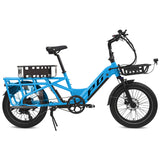Progear Bikes E-Moover E-Cargo Bike + Accessory Kit - Electric Blue