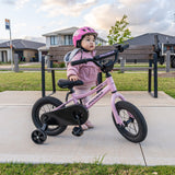 Progear DuraLite Kids Bike 12" - Baby Pink - toddler with bike