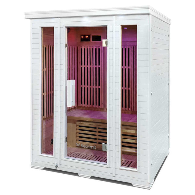 ReGen8 Trio - 3 Person 2520W Infrared Sauna in White