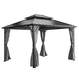 Yardtopia Aspendale Metal Gazebo Set with Mosquito Netting and Curtain