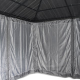 Yardtopia Aspendale Metal Gazebo Set with Mosquito Netting and Curtain