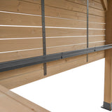 Yardtopia Oslo 2.4m x 1.8m Outdoor Timber & Steel Gable Roof Gazebo - Bar Set