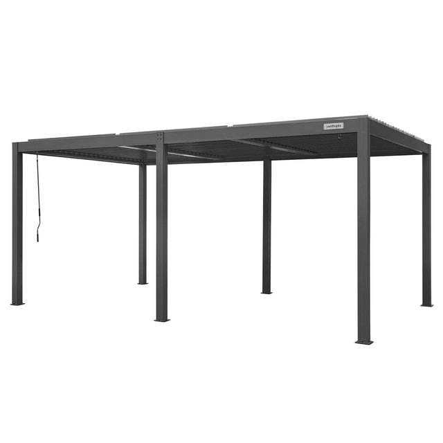 Yardtopia Elmont 3m x 5m Aluminium Pergola (Charcoal Grey)